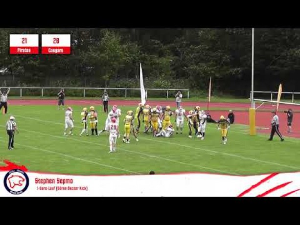 Highlights: Elmshorn Fighting Pirates - Lübeck Cougars (1. September 2019)