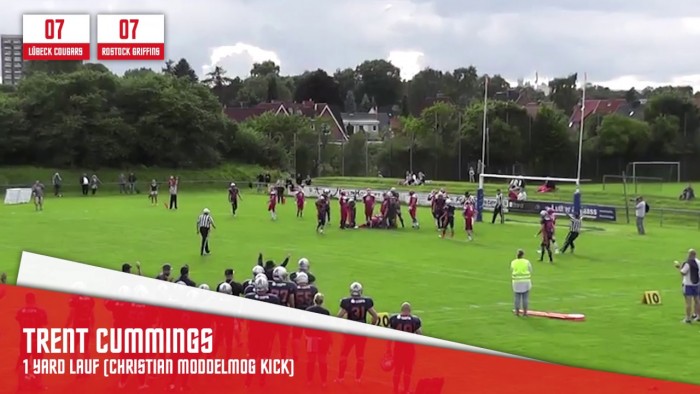 Highlights: Lübeck Cougars - Rostock Griffins (15. Juli 2017)
